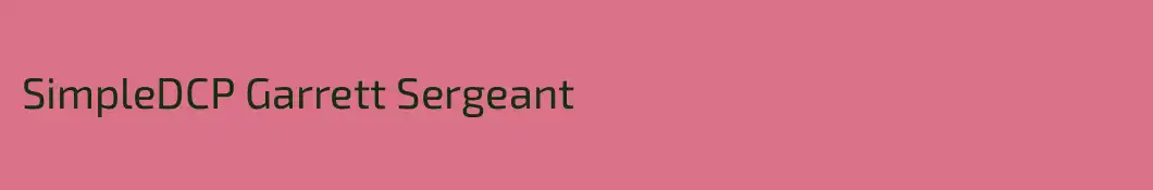 SimpleDCP Garrett Sergeant